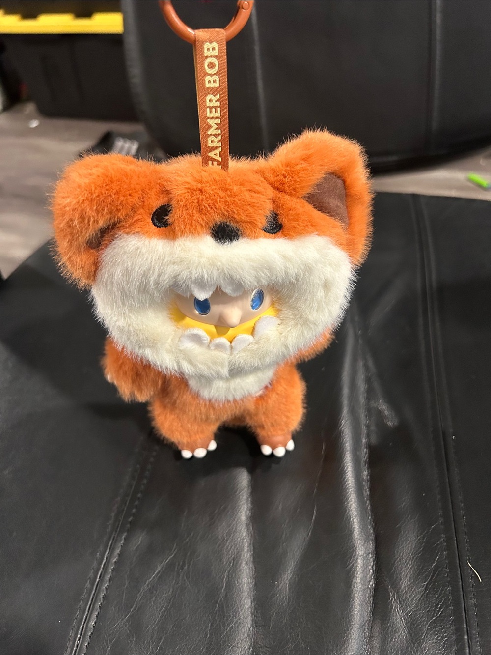 Farmer Bob Orange Fox Plush Keychain - Kids Toy